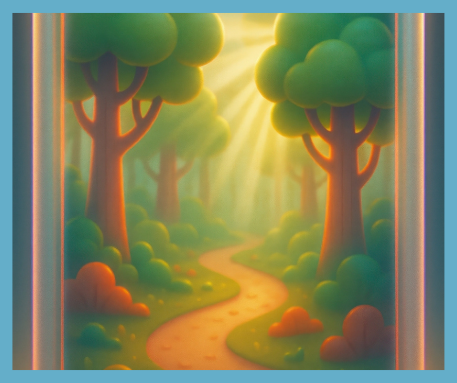 Forest path illustration