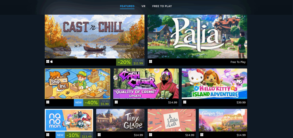 Cozy games steam screenshot